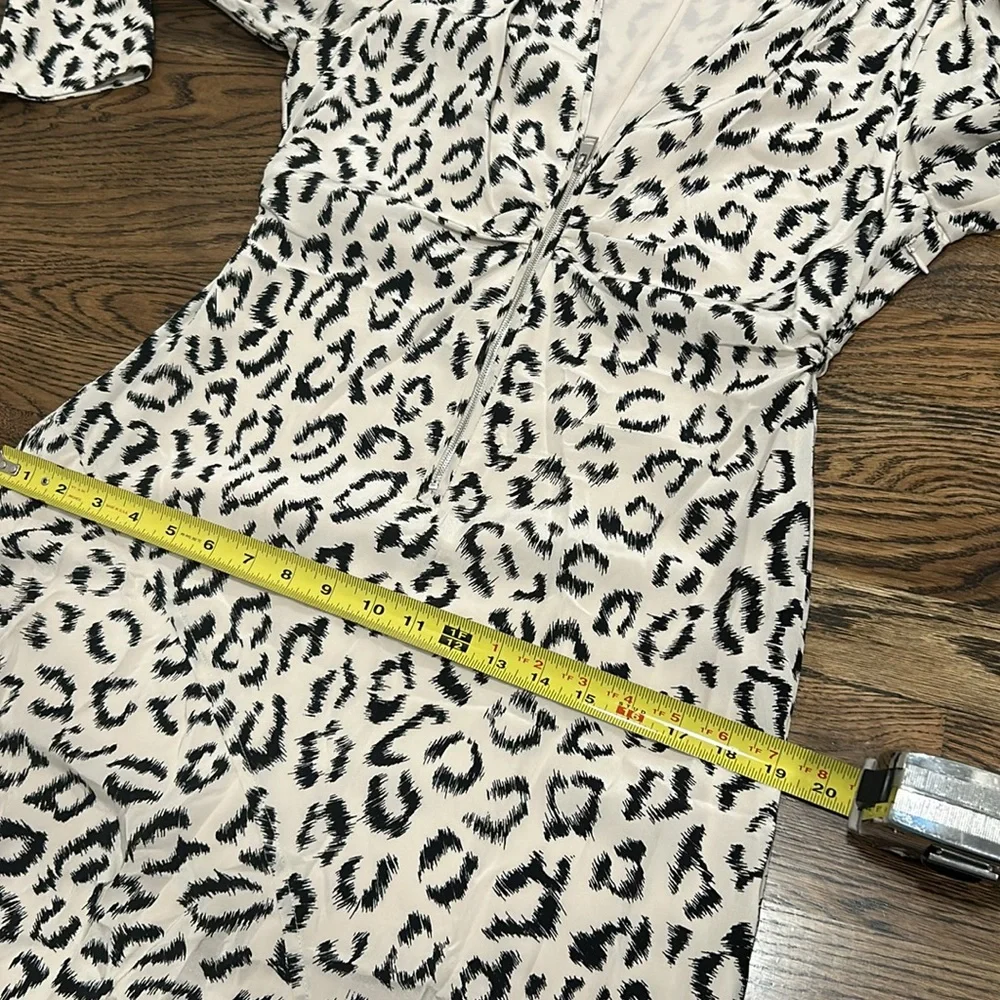 A.L.C. Asymmetrical Leopard Print Dress - Black and White - Picture 14 of 14